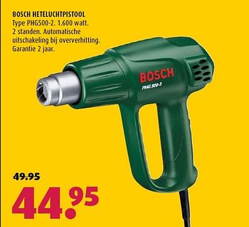 Aanbiedingen Bosch heteluchtpistool phg500-2 - Bosch - Geldig van 06/04/2015 tot 26/04/2015 bij Hubo