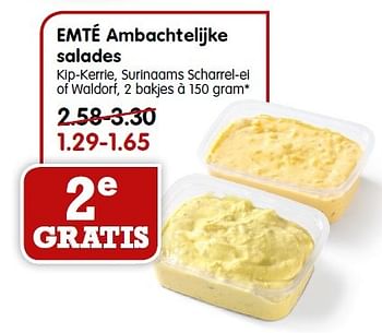 Aanbiedingen Emté ambachtelijke salades - Huismerk - Em-té - Geldig van 12/04/2015 tot 18/04/2015 bij Em-té