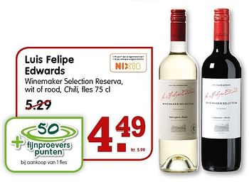 Aanbiedingen Luis felipe edwards - Rode wijnen - Geldig van 12/04/2015 tot 18/04/2015 bij Em-té