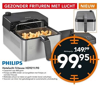 Aanbiedingen Philips hetelucht friteuse hd9211-90 - Philips - Geldig van 13/04/2015 tot 22/04/2015 bij Blokker