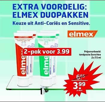 Aanbiedingen Elmex duopakken - Elmex - Geldig van 28/10/2014 tot 09/11/2014 bij Trekpleister