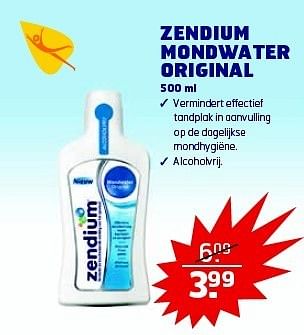 Aanbiedingen Zendium mondwater original - Zendium - Geldig van 28/10/2014 tot 09/11/2014 bij Trekpleister
