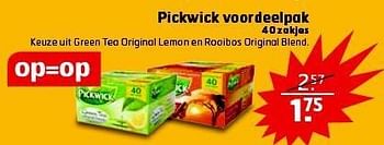 Aanbiedingen Pickwick voordeelpak - Pickwick - Geldig van 28/10/2014 tot 09/11/2014 bij Trekpleister