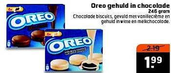 Aanbiedingen Oreo gehuld in chocolade - Oreo - Geldig van 28/10/2014 tot 09/11/2014 bij Trekpleister