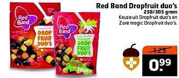 Aanbiedingen Red band dropfruit duo`s - Red band - Geldig van 28/10/2014 tot 09/11/2014 bij Trekpleister
