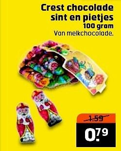 Aanbiedingen Crest chocolade sint en pietjes - Crest - Geldig van 28/10/2014 tot 09/11/2014 bij Trekpleister