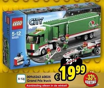 Aanbiedingen Grand prix truck - Lego - Geldig van 06/12/2014 tot 14/12/2014 bij ToyChamp