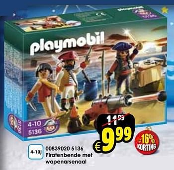 Aanbiedingen Piratenbende met wapenarsenaal - Playmobil - Geldig van 06/12/2014 tot 14/12/2014 bij ToyChamp