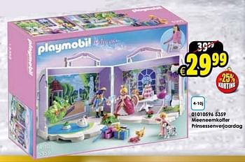 Aanbiedingen Meeneemkoffer prinsessenverjaardag - Playmobil - Geldig van 06/12/2014 tot 14/12/2014 bij ToyChamp