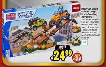 Aanbiedingen World builders jeep rock-crawling adventure - Mega Blocks - Geldig van 06/12/2014 tot 14/12/2014 bij ToyChamp