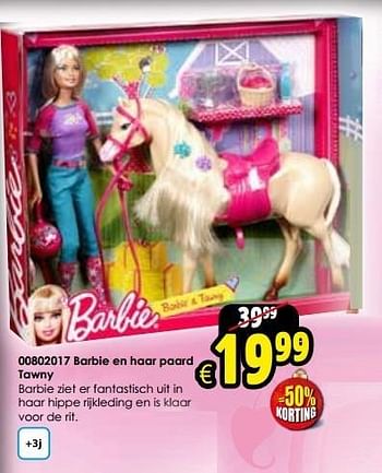 Aanbiedingen Barbie en haar paard tawny - Mattel - Geldig van 06/12/2014 tot 14/12/2014 bij ToyChamp