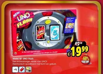 Aanbiedingen Uno flash - Mattel - Geldig van 06/12/2014 tot 14/12/2014 bij ToyChamp