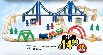 Aanbiedingen Houten treinset - Huismerk - Toychamp - Geldig van 06/12/2014 tot 14/12/2014 bij ToyChamp