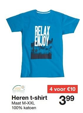 Aanbiedingen Heren t-shirt - Huismerk - Zeeman  - Geldig van 17/04/2015 tot 25/04/2015 bij Zeeman