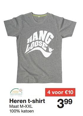 Aanbiedingen Heren t-shirt - Huismerk - Zeeman  - Geldig van 17/04/2015 tot 25/04/2015 bij Zeeman