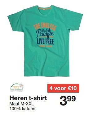 Aanbiedingen Heren t-shirt - Huismerk - Zeeman  - Geldig van 17/04/2015 tot 25/04/2015 bij Zeeman
