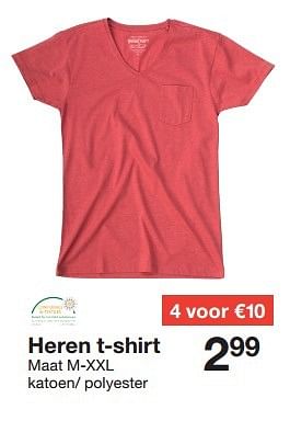 Aanbiedingen Heren t-shirt - Huismerk - Zeeman  - Geldig van 17/04/2015 tot 25/04/2015 bij Zeeman