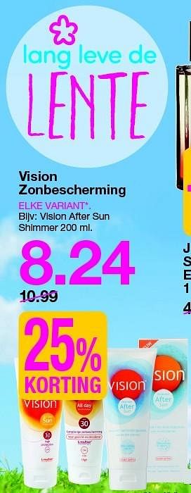 Aanbiedingen Vision zonbescherming - Vision - Geldig van 13/04/2015 tot 19/04/2015 bij da