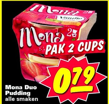 Aanbiedingen Mona duo pudding - Mona - Geldig van 12/04/2015 tot 19/04/2015 bij Nettorama