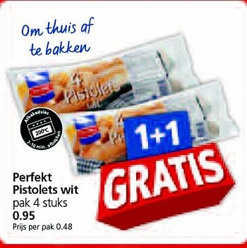 Aanbiedingen Perfekt pistolets wit - Perfekt - Geldig van 13/04/2015 tot 19/04/2015 bij Jan Linders