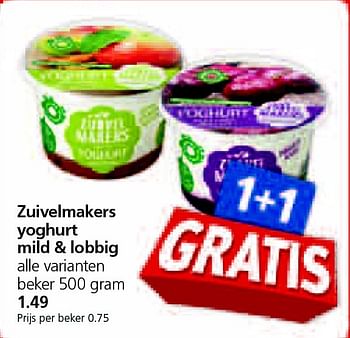 Aanbiedingen Zuivelmakers yoghurt mild + lobbig - Zuivelmakers - Geldig van 13/04/2015 tot 19/04/2015 bij Jan Linders