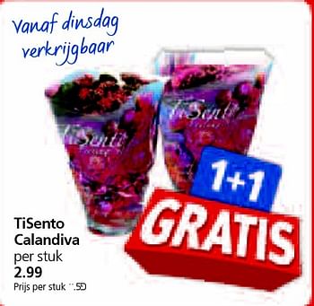 Aanbiedingen Tisento calandiva - Huismerk - Jan Linders - Geldig van 13/04/2015 tot 19/04/2015 bij Jan Linders