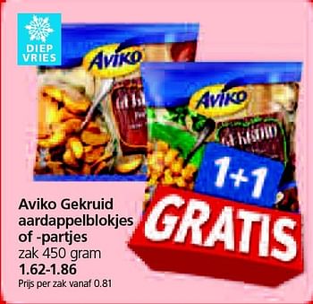 Aanbiedingen Aviko gekruid aardappelblokjes of -partjes - Aviko - Geldig van 13/04/2015 tot 19/04/2015 bij Jan Linders