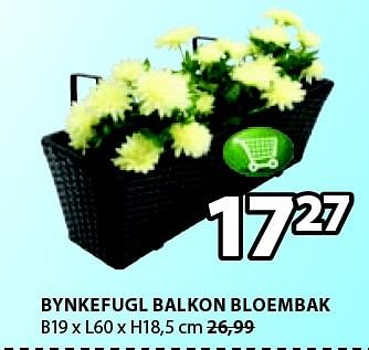 Aanbiedingen Bynkefugl balkon bloembak - Huismerk - Jysk - Geldig van 13/04/2015 tot 19/04/2015 bij Jysk