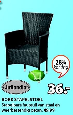 Aanbiedingen Bork stapelstoel - Jutlandia - Geldig van 13/04/2015 tot 19/04/2015 bij Jysk