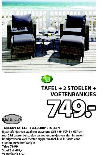 Aanbiedingen Torekov tafels + fjellerup stoelen - Jutlandia - Geldig van 13/04/2015 tot 19/04/2015 bij Jysk