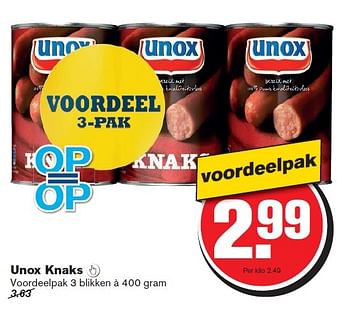 Aanbiedingen Unox knaks - Unox - Geldig van 15/04/2015 tot 21/04/2015 bij Hoogvliet