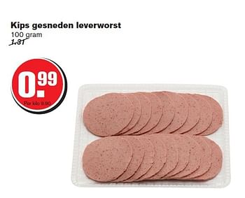 Aanbiedingen Kips gesneden leverworst - Huismerk - Hoogvliet - Geldig van 15/04/2015 tot 21/04/2015 bij Hoogvliet