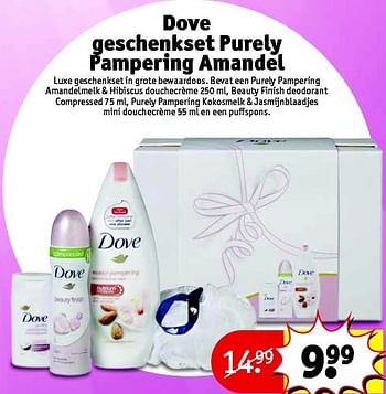 Aanbiedingen Dove geschenkset purely pampering amandel - Dove - Geldig van 14/04/2015 tot 19/04/2015 bij Kruidvat