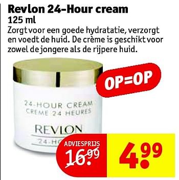 Aanbiedingen Revlon 24-hour cream - Revlon - Geldig van 14/04/2015 tot 19/04/2015 bij Kruidvat