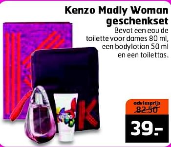 Aanbiedingen Kenzo madly woman geschenkset - Kenzo - Geldig van 14/04/2015 tot 19/04/2015 bij Trekpleister