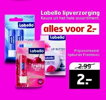 Aanbiedingen Labello lipverzorging - Labello - Geldig van 14/04/2015 tot 19/04/2015 bij Trekpleister