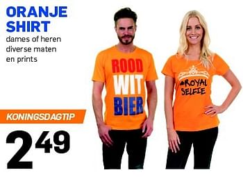 Aanbiedingen Oranje shirt - Huismerk - Action - Geldig van 15/04/2015 tot 21/04/2015 bij Action