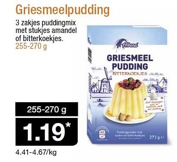 Aanbiedingen Griesmeelpudding - ALBONA - Geldig van 15/04/2015 tot 21/04/2015 bij Aldi