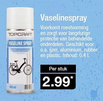 Aanbiedingen Vaselinespray - Top Craft - Geldig van 15/04/2015 tot 21/04/2015 bij Aldi