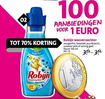 Aanbiedingen Robijn wasverzachter - Robijn - Geldig van 15/04/2015 tot 21/04/2015 bij C1000