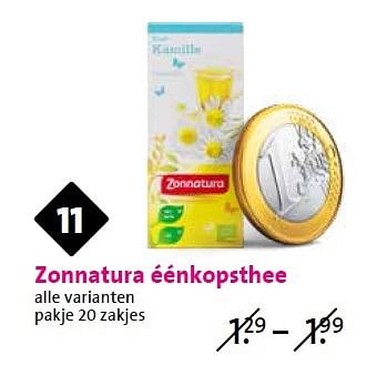 Aanbiedingen Zonnatura éénkopsthee - Zonnatura - Geldig van 15/04/2015 tot 21/04/2015 bij C1000