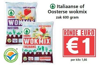 Aanbiedingen Italiaanse of oosterse wokmix - Spar - Geldig van 16/04/2015 tot 22/04/2015 bij Attent