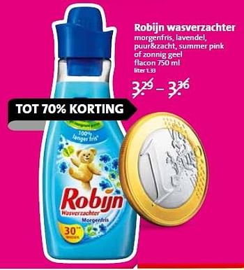 Aanbiedingen Robijn wasverzachter - Robijn - Geldig van 20/04/2015 tot 21/04/2015 bij C1000
