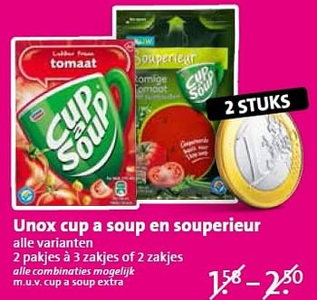 Aanbiedingen Unox cup a soup en souperieur - Unox - Geldig van 20/04/2015 tot 21/04/2015 bij C1000