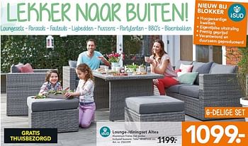 Aanbiedingen Lounge--diningset altea - Huismerk - Blokker - Geldig van 20/04/2015 tot 29/04/2015 bij Blokker