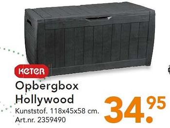 Aanbiedingen Opbergbox hollywood - Keter - Geldig van 20/04/2015 tot 29/04/2015 bij Blokker