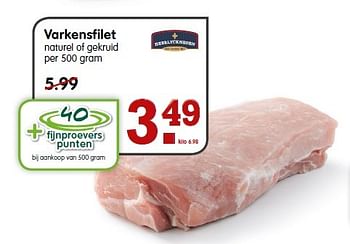 Aanbiedingen Varkensfilet naturel of gekruid - Heerlyckheeden - Geldig van 19/04/2015 tot 25/04/2015 bij Em-té