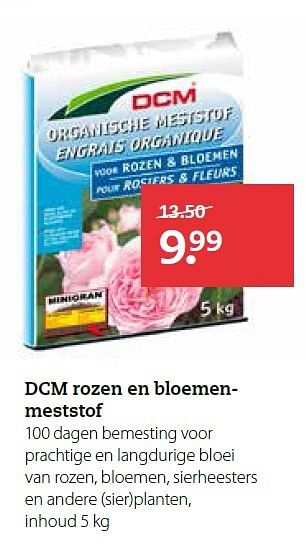 Aanbiedingen Dcm rozen en bloemenmeststof - DCM - Geldig van 13/04/2015 tot 26/04/2015 bij Boerenbond