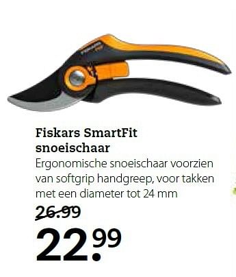 Aanbiedingen Fiskars smartfit snoeischaar - Fiskars - Geldig van 13/04/2015 tot 26/04/2015 bij Boerenbond