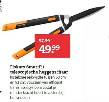 Aanbiedingen Fiskars smartfit telescopische heggenschaar - Fiskars - Geldig van 13/04/2015 tot 26/04/2015 bij Boerenbond